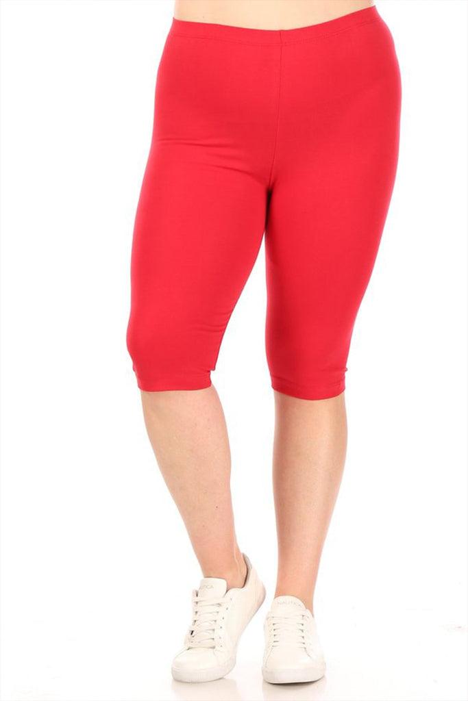 Women's Plus Size Casual Yoga Running Capri Bermuda Short FashionJOA