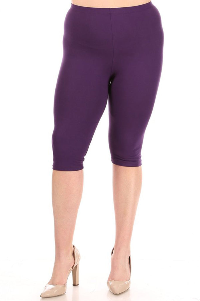 Women's Plus Size Casual Yoga Running Capri Bermuda Short FashionJOA