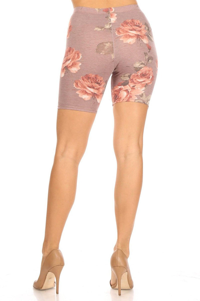 Women's Plus Size Print Band Waist Shorts FashionJOA