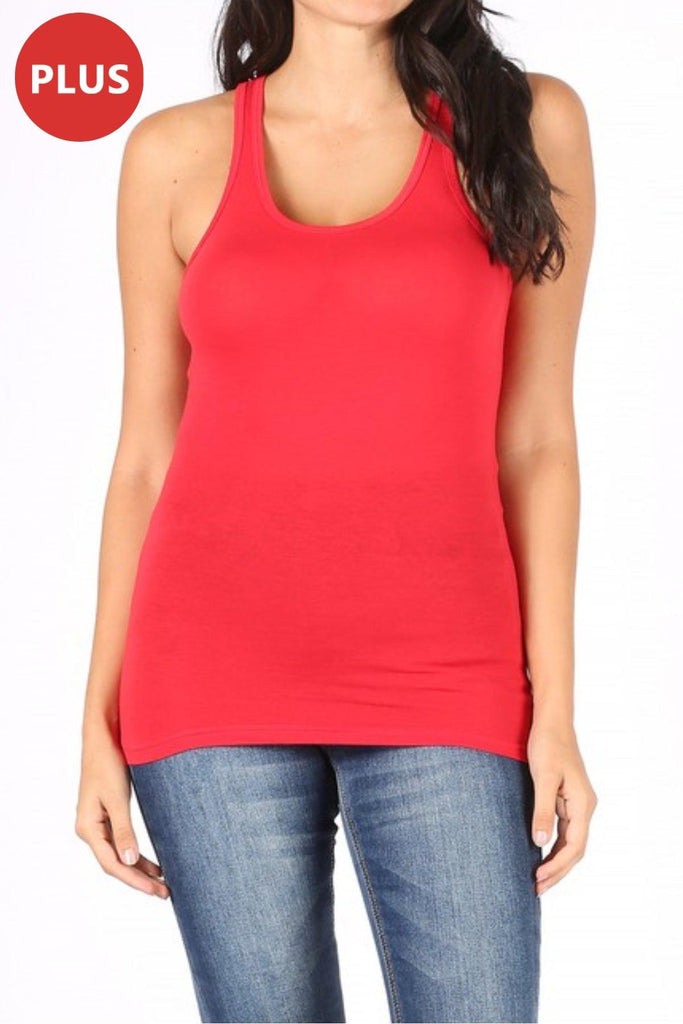 Women's Plus Size Racerback Tank Top FashionJOA