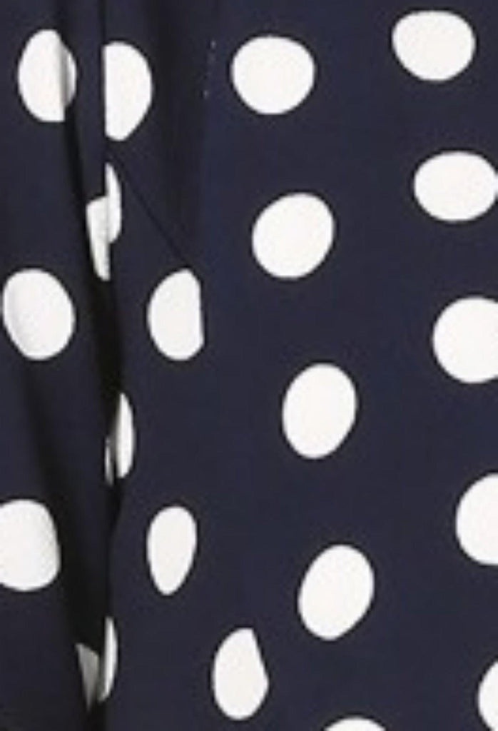 Women's Polka Dot Open Front Business Casual Work Office Long Sleeves Blazer Jacket FashionJOA