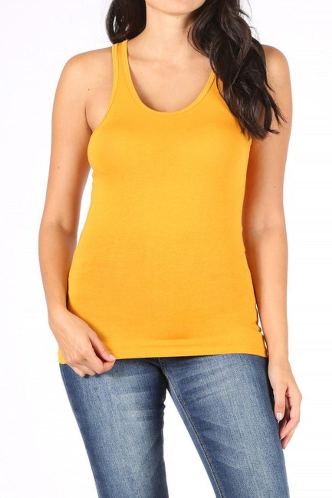 Women's Solid Racerback Tank Top FashionJOA