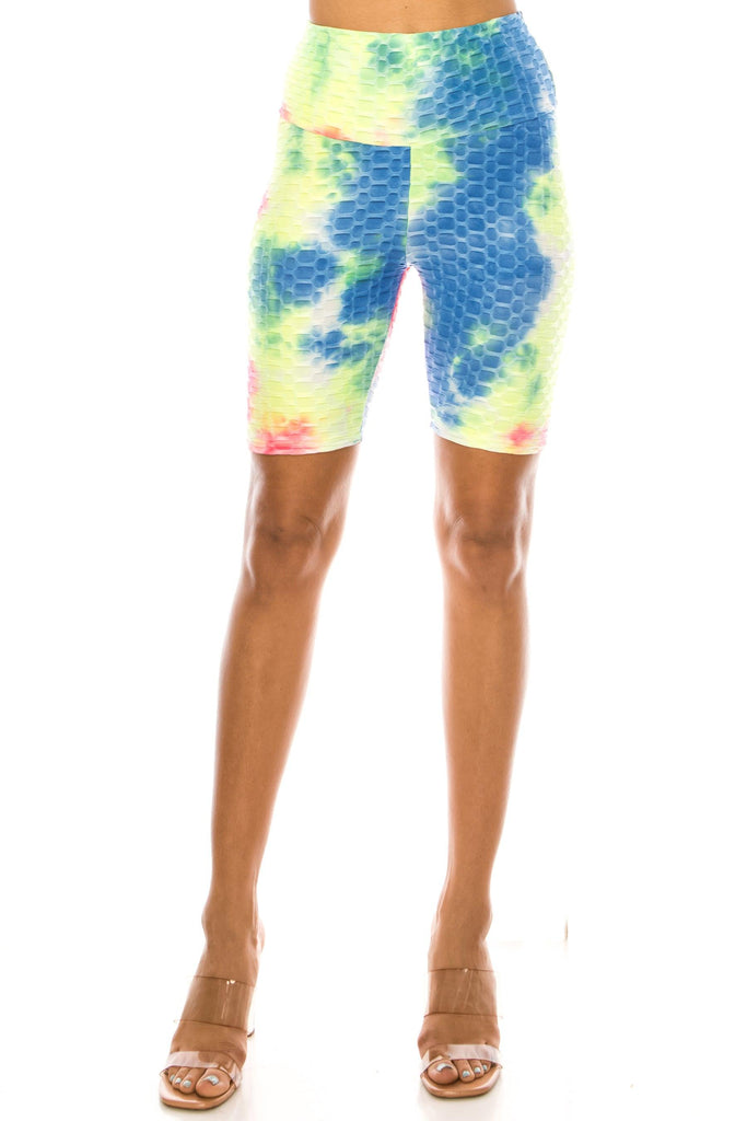 Women's Tiedye, Honeycomb athletic Biker Shorts FashionJOA