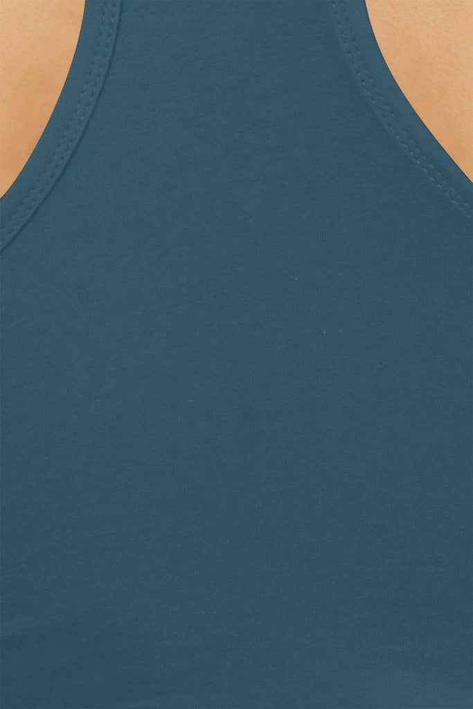 Womens Casual Sleeveless Solid Racerback Tank Crop Cami Top FashionJOA