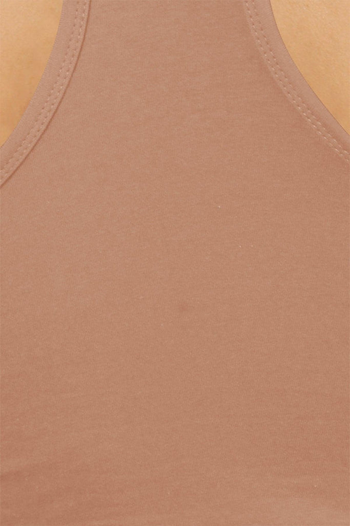 Womens Casual Sleeveless Solid Racerback Tank Crop Cami Top FashionJOA