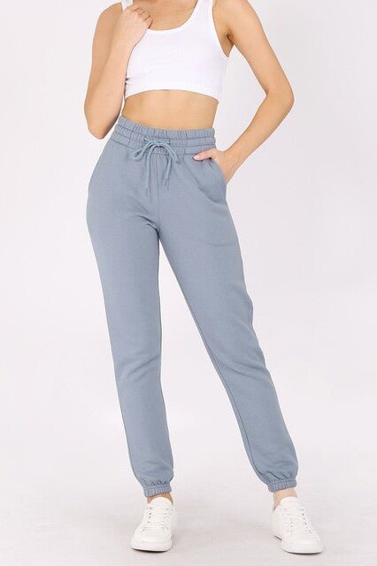 High Waist Fleece Jogger Sweatpants - MOA Collection