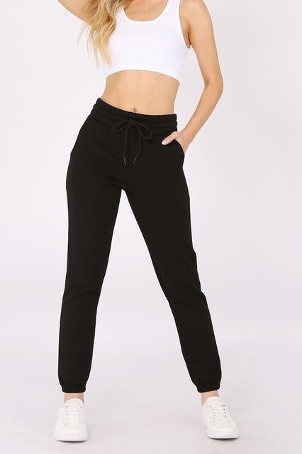 High Waist Fleece Jogger Sweatpants - MOA Collection